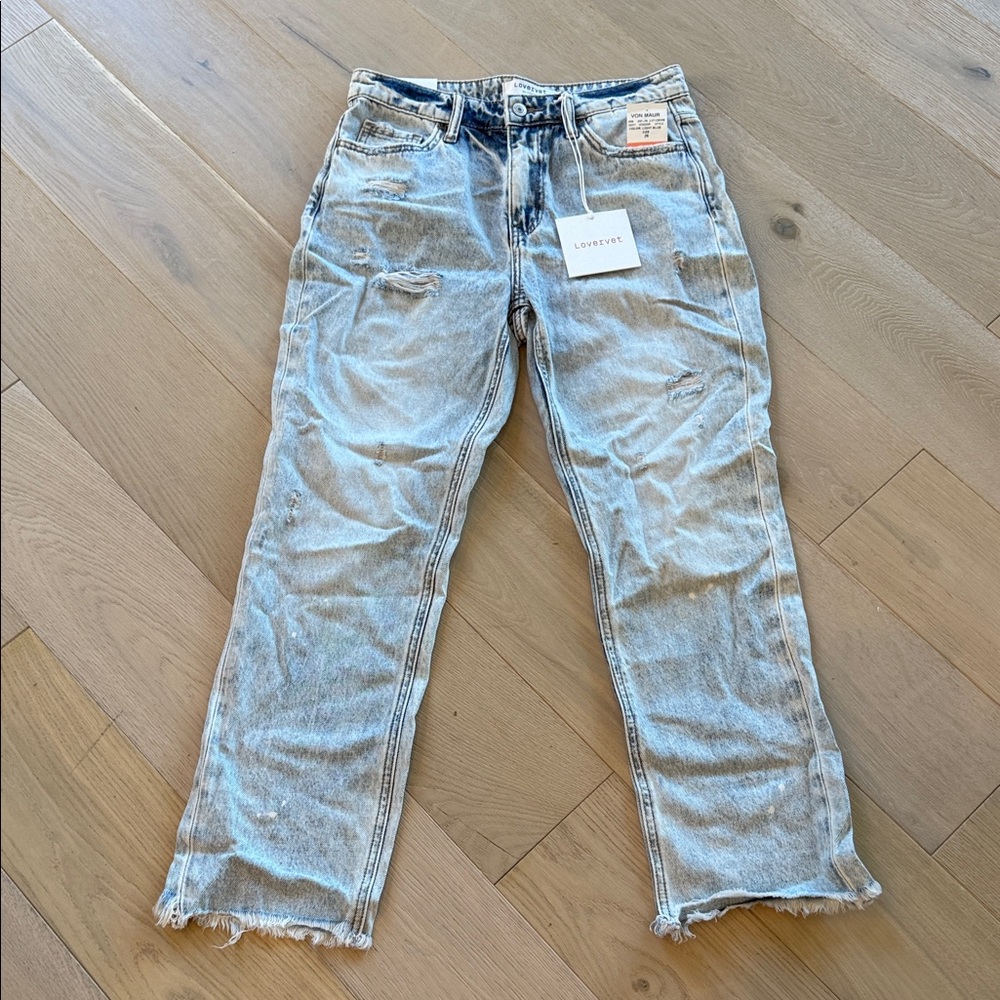 Converse Women's High Rise Jeans - Distressed Blue